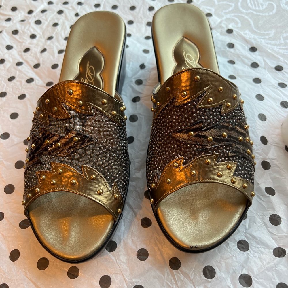 Degario slides black / gold EUC